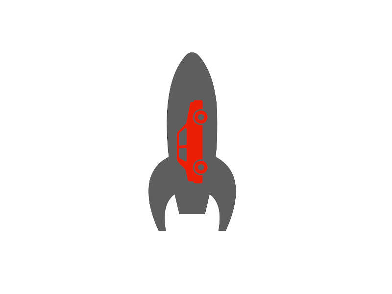 SpaceX mit Tesla Bild: SpaceX-Raumschiff mit Tesla an Board